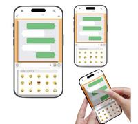6-Piece Set of Phone-Shaped Self-Adhesive Sticky Notes with Chat Bubbles - Creative Chat Bubble Memo Pads for Office Couples and Family Use.