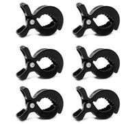 6 Piece Set of Pushchair Pegs, Accessories for Pushchair Hooks Universal Stroller Clips for Car Seats, Clamp for Blanket Mosquito Net and Stroller Blanket-Black