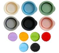 6-Piece Silicone Milk Bottle Cap, 6-Piece Beer Cap, Glass Bottle Cap, Simple Bottle Silicone Cap, Creative Seal Cap, Kitchen Supplies.