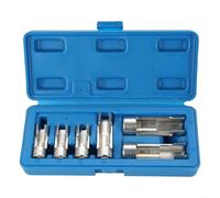 6 Piece Socket Set For Oil Pipe And Diesel Fuel Line Disassembly With Hex Groove 10mm 11mm 12mm 14mm 17mm 19mm Metal