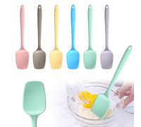 6-Piece Spatulas for Cooking Set, Silicone Spoon, Food Grade, High Temperature Resistant, 220°C, Cooking Salad Spoon, Mixing Spatula, Cake Baking Kitchen Tool, Multiple Colors Available