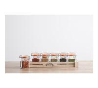 6-Piece Spice Jar Set with Accessories glass