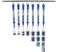 6-Piece Spring Dynamometer Set 1-30N - Transparent Cylinder Tube Newton Force Scale for Physics Mechanics Experiment Teaching