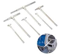 6-Piece Telescoping Bore Gauge Set, Range 5/16-6, Precision T-Bore Gauges With Storage Pouch