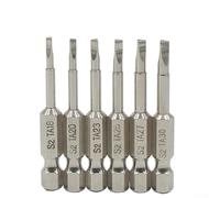 6 Piece Triangle Security Bits Set For TA1.8 Through TA3.0 Screws With 1/4 Inch Hex Shank And 50mm Working Length