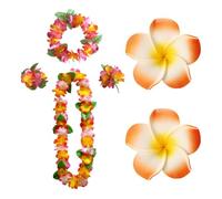 6 Piece Tropical Party Outfit Set, Hawaiian Party Decoration, Party Decoration Garland, Wrist Garland, Garland Decoration