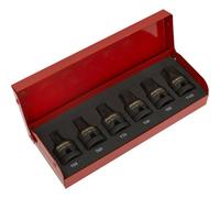 6 Piece Trx-Star Impact Socket Bit Set - Durable Chromoly Steel - 1/2" Drive