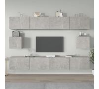 (Concrete grey, 100 x 30 x 30 cm (W x D x H)) vidaXL TV Cabinet Set 6 Piece Engineered Wood Multi Colours 100/80x30x30 cm