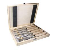 6 Piece Wood Chisel Set Woodworking Chisel Kit with Chrome-Vanadium Steel and hornbeam Handles, Premium Wooden Case for Carpenter Craftsman Gift for Men