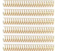 6 Pieces 1" Diameter 23 Holes Metal Wire Binding Spines Binding Cinch Wire Binding Twin Loop Wires Spiral Double Loop Wire Binding Rings Coils for School Office Document Notebook Making