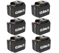 6 Pieces 12000mAh 18Volt Batteries Replacement for Makita Battery 18V | Compatible with Makita 18V Battery BL1860 BL1840 BL1830 BL1820 BL1815 BL1835 BL1845 Cordless Tools