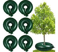 6 Pieces 15 Gallon Tree Watering Ring Deep Root Tree Watering Bag Round Tree Water Pouch PVC Slow Release Watering Bags Automatic Tree Drip Irrigation Rings for Planting Gardening Trees and Shrubs