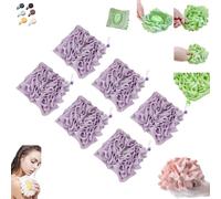 6 Pieces 2-in-1 Bath Soap Sponge, Shower Sponge, Loofah Shower Sponges, Drawstring Package, Soap Can Be Placed Inside, for Bathing and Smoothing The Skin, Unisex (17x17cm,6PCS-C)