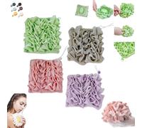 6 Pieces 2-in-1 Bath Soap Sponge, Shower Sponge, Loofah Shower Sponges, Drawstring Package, Soap Can Be Placed Inside, for Bathing and Smoothing The Skin, Unisex (17x17cm,4PCS-H)