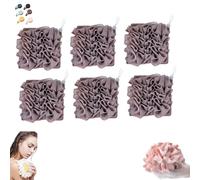 6 Pieces 2-in-1 Bath Soap Sponge, Shower Sponge, Loofah Shower Sponges, Drawstring Package, Soap Can Be Placed Inside, for Bathing and Smoothing The Skin, Unisex (17x17cm,6PCS-E)