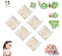 6 Pieces 2-in-1 Bath Soap Sponge, Shower Sponge, Loofah Shower Sponges, Drawstring Package, Soap Can Be Placed Inside, for Bathing and Smoothing The Skin, Unisex (17x17cm,6PCS-A)