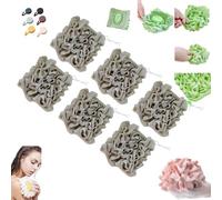 6 Pieces 2-in-1 Bath Soap Sponge, Shower Sponge, Loofah Shower Sponges, Drawstring Package, Soap Can Be Placed Inside, for Bathing and Smoothing The Skin, Unisex (17x17cm,6PCS-F)
