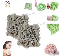 6 Pieces 2-in-1 Bath Soap Sponge, Shower Sponge, Loofah Shower Sponges, Drawstring Package, Soap Can Be Placed Inside, for Bathing and Smoothing The Skin, Unisex (17x17cm,2PCS-F)