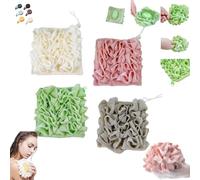 6 Pieces 2-in-1 Bath Soap Sponge, Shower Sponge, Loofah Shower Sponges, Drawstring Package, Soap Can Be Placed Inside, for Bathing and Smoothing The Skin, Unisex (17x17cm,4PCS-D)
