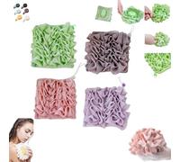 6 Pieces 2-in-1 Bath Soap Sponge, Shower Sponge, Loofah Shower Sponges, Drawstring Package, Soap Can Be Placed Inside, for Bathing and Smoothing The Skin, Unisex (17x17cm,4PCS-L)