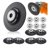 6 Pieces 4-1/2 Inch 14 mm Sanding Disc Backing Pads Replacement Disc Backing Pads Sander Backup Pad with M14 Thread Lock Nut for Angle Grinder