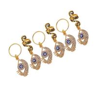 6 Pièces Anneau de cheveux tressé serpent anneaux de tresse de cheveux pendentif cheveux tressés wavy hair Tresses accessoires pendentifs en spirale pour cheveux bijoux de cheveux