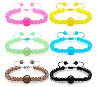 6 Pieces Anti Nausea Wristband Adjustable Motion Sickness Bracelet Morning Sickness Sea Bands for Pregnancy Acupressure Seasickness Wristband for Kids Adults (0.24/ 0.71 Inch, Bright Colors)