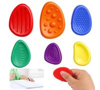 6 Pieces Anti-Stress Sensory Stones, Helps Concentration and Anxiety Reduction, Reusable Relaxing Tactile Object, Perfect for Office and Home