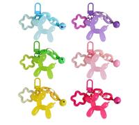 6 Pieces Bell Pendant for Dogs Balloons, Creative and Cute, Interesting Jelly Puppy, Bag Pendant Ornament, Small Fashion Gift, multi-coloured, Taglia Unica, Modern