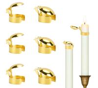 6 Pieces Candle Snuffers, Exquisite Automatic Candle Extinguisher, Metal Wick Flame Snuffer, Candle Wick Snuffer Stopper, Candle Put Out Tool Suitable for Long Candles with Diameter of 20-22mm