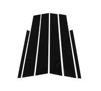 6 Pieces Car Door Window B Pillar Sticker for Skoda Fabia 2007-2014, Car Window Center Pillar Post Cover Trim, Car Window B-Pillar Molding Decorative Accessories,A-Black