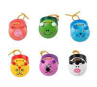 6 Pieces Cartoon Animal Castanets Early Education Musical Instruments for Baby