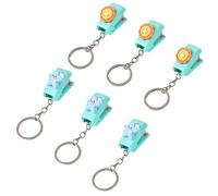 6 Pieces Cartoon Animal Stapler Book Binding Machines Keychains Small Keyring School Supplies