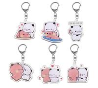 6 Pieces Cartoon Keychain, Acrylic Keychain, Cute Keychain, Creative Keychain, Decorative Keychain.