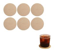 6 Pieces Champagne Gold Felt Coasters 10CM Round Coasters Set Heat Insulation Metal Cup Mats Drinking Coaster For Cafe,Bar