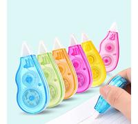 6 pieces correction roller, correction mouse, 4 m x 5 mm correction tape, white out tape, mini correction roller, correction mouse set, ideal for the office, home office or school