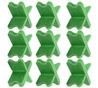 6 pieces deck spacers with visible thickness markings for accurate gap control during the floor installation project, ABS plastic deck spacer