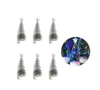6 Pieces Desktop LED Christmas Tree Displays Ornaments for Holiday Parties and Various Decoration Themes