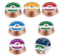 6 Pieces Desoldering Braid, 1.5 m Desoldering Copper Wire (1.0/1.5/2.0/2.5/3.0/3.5 mm) Wick Removal Tool for Soldering Solder Removal in Welded Joints