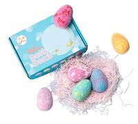 6 Pieces Dinosaur Egg Bath Bombs Set for Kids,120g Each, Handmade Natural Oil Bubble Bath Bombs for Easter Day, Christmas, or Birthday Gifts for Boys Girls (A)