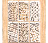 6 Pieces DIY Geometric Decorative Stencils Painting Templates Art Drawing Stencil Templates for Scrapbooking Cookie Tile Furniture Wall Floor Decor Drawing Tracing DIY Art(Geometry)