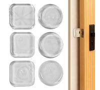 6 Pieces Door Handle Protector, Self Adhesive Wall Protector, Clear Door Stopper, Quiet Cushion for Wall and Furniture, Use for Table Corners, Behind Doors, Cabinet Edges, Chair Back Protection