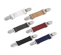 6 Pieces Dress Clips Back Cinch Set,5.5inch Scarf ,Sweater ,Clothes ,Shawl ,Retro Cardigan Collar ,Travel Hat ,Dress Shirt Brooch Clip for Women Girl Decor(Black, White, Grey, Beige,Sapphire Blue