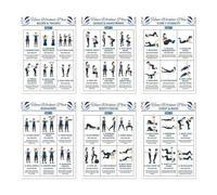 6 Pieces Dumbbell Training Poster, Dumbbell Workout Exercise Poster Charts Guide, Gym Posters Set Barbell, Bodyweight, Kettlebell, Stretching Routine, Free Weights, For Home Office Balcony