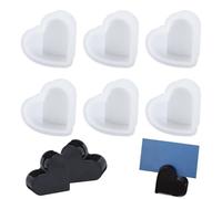 6 Pieces Epoxy Resin Moulds Heart Business Card Holder Silicone Moulds Epoxy Resin Silicone Mould Heart Silicone Mould Epoxy Resin Moulds Silicone Moulds Casting Moulds Silicone Casting Moulds Heart