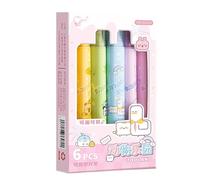 6 Pieces Erasable Pastel Highlighters Pens, Back To The School Supplies Aesthetic, Cute High Lighters Pens, Double Tip Assorted Color Highlighter For Diary, Journals, Bibles, Notebooks, Planner Notes