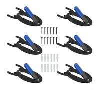 6 Pieces European Style Wall Mount Bracket Hangers for Secure Display of Deer, Mule, and Antelope Skulls with Silicone Protector to Prevent Damage