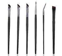 6 Pieces Eyeliner Brush Set, Precision Gel Eye Liner, Angled Flat Definer Ultra Thin Bent Makeup Brushes, Fine Point Eyeliner Brushes for Precise Liner Eyebrows Make Up