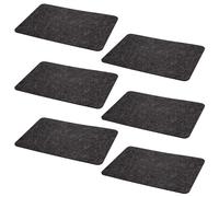 6 Pieces Felt Coasters 44 x 30 cm Dark Gray Premium Quality Felt Placemats