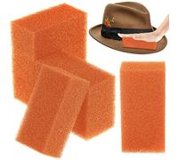 6 Pieces Felt Hat Cleaning Sponges Felt Hat Cleaner Western Hat Brush Cleaner Orange Sponges for Cleaning Household Sponges for Cowboy Cowgirl Hats Care